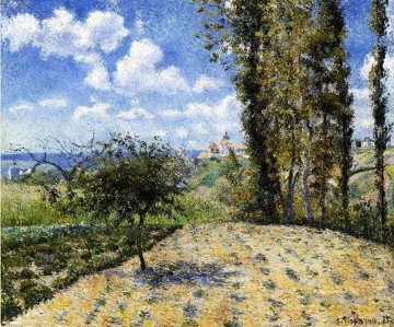  spring Art Painting - view towards pontoise prison in spring 1881 Camille Pissarro